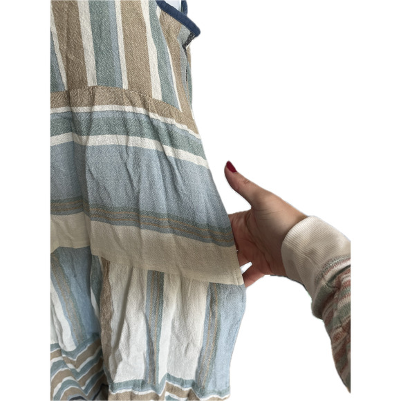 Adrift Carrie dress Cyprus Blue striped color block spaghetti strap Small NWT - Picture 3 of 6